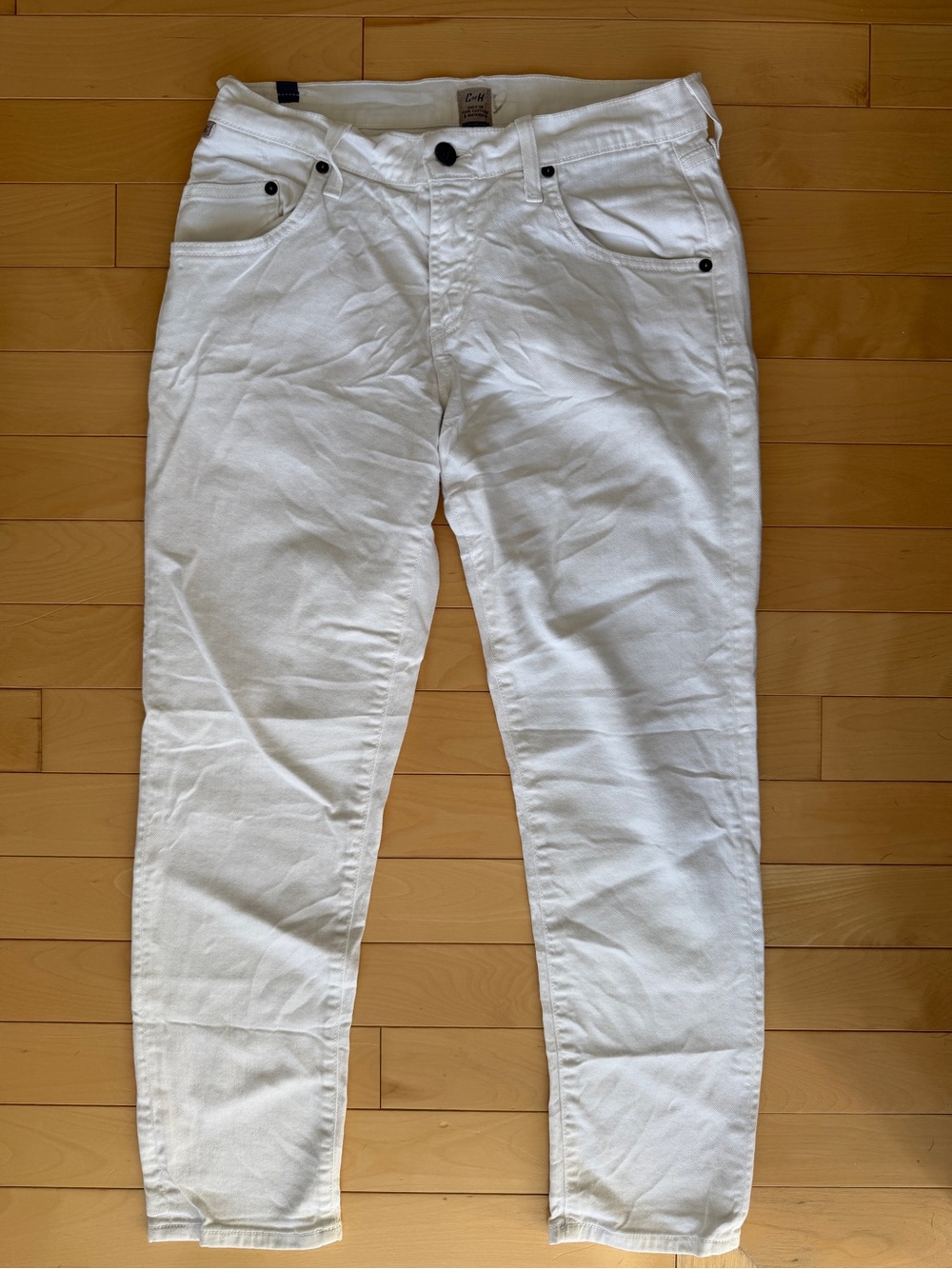 Citizens of Humanity Lennox cropped loose fit white jean size 26